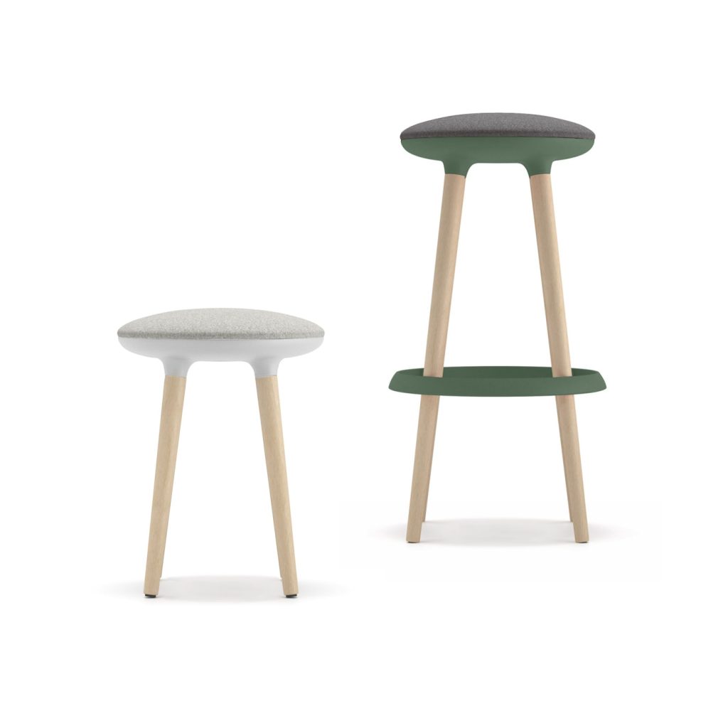 Joy sgabello gambe in legno